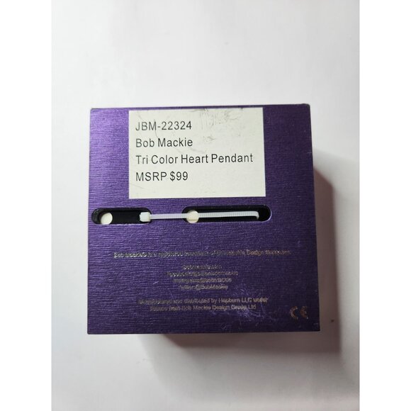 Bob Mackie Heart Pendant Necklace Stud Earrings New In Box Love Gift valentine - Picture 4 of 4